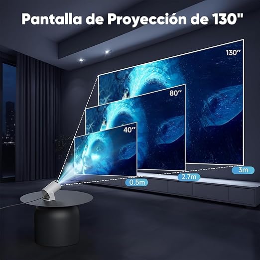 📽️ PROYECTOR DE HASTA 130 PULGADAS INTELIGENTE CINE EN CASA 🍿