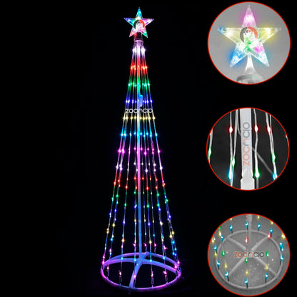 Árbol cónico LED luces navideño 1.80M fácil de armar - 50% OFF - Envío gratis