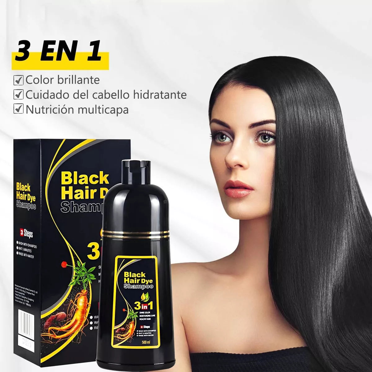 El original shampoo 3 en 1 tapacanas que cubre en 10 minutos!  🎁 Envío gratis