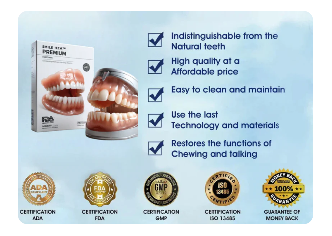 Dentadura Postiza de resina de acrílico dental ¡Recupera tu sonrisa sin dolor ni odontólogos! | – con el 50% de descuento solo por hoy