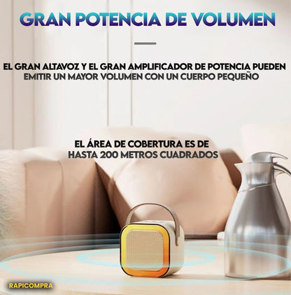 Parlante mini karaoke! + Micrófono✨ Diversión y entretenimiento