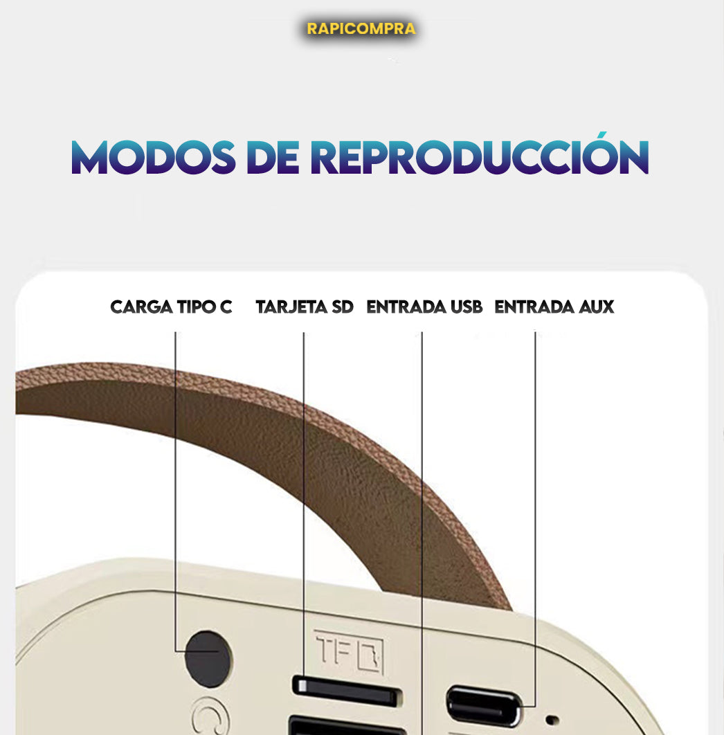 Parlante mini karaoke! + Micrófono✨ Diversión y entretenimiento