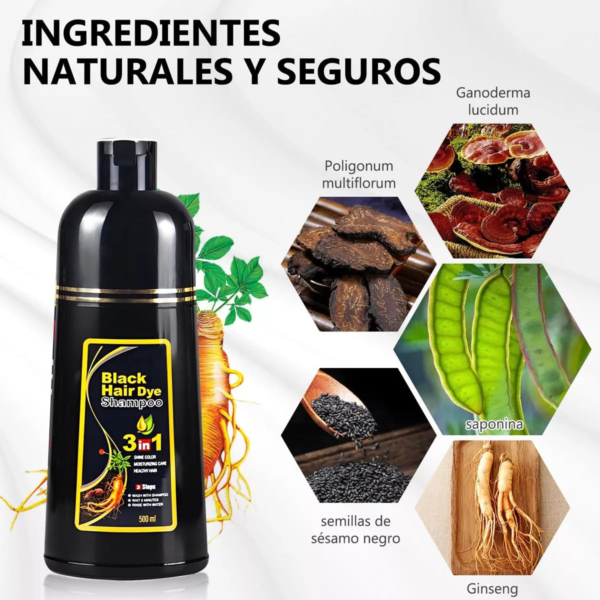 El original shampoo 3 en 1 tapacanas que cubre en 10 minutos!  🎁 Envío gratis