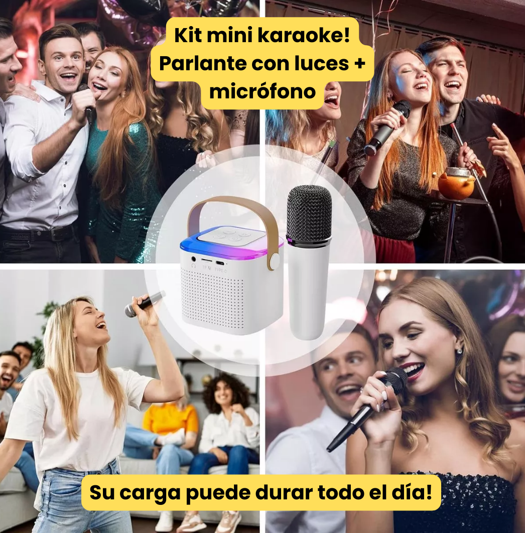 Parlante mini karaoke! + Micrófono✨ Diversión y entretenimiento