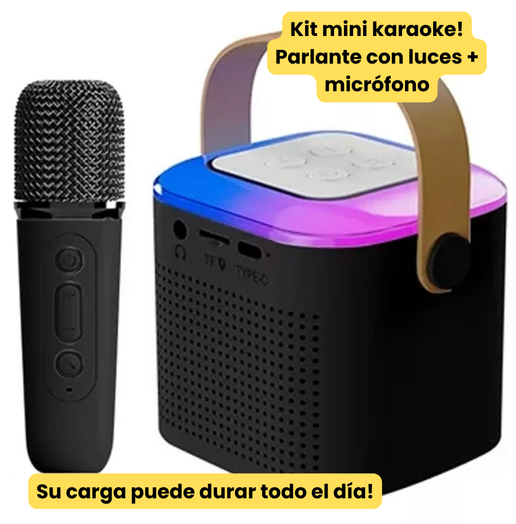 Parlante mini karaoke! + Micrófono✨ Diversión y entretenimiento